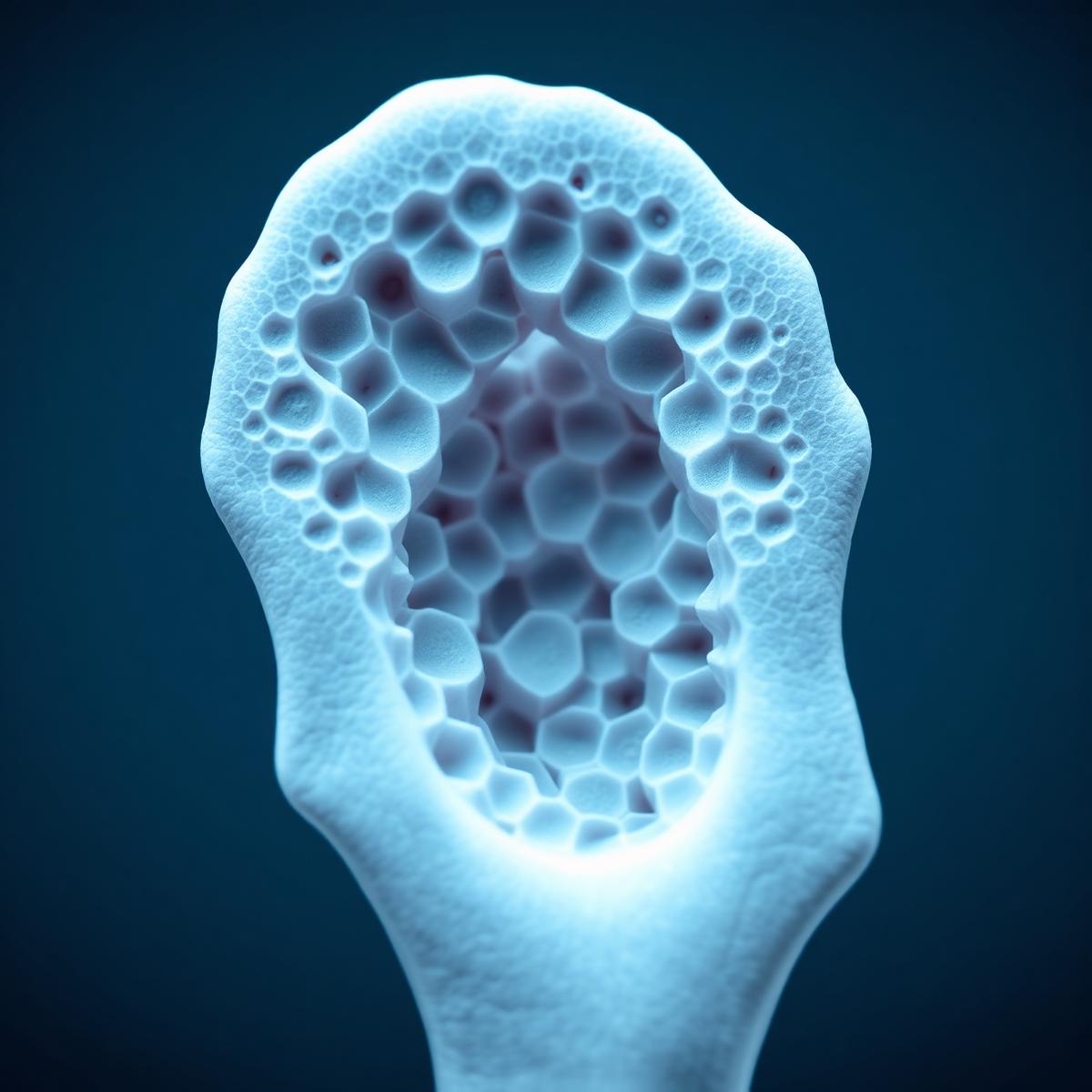 Microscopic visualisation of trabecular bone structure